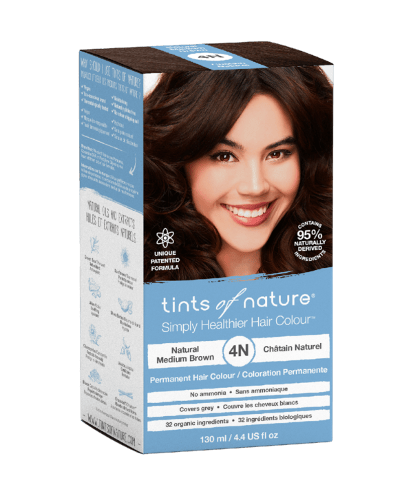 TINTS OF NATURE T4N Natural Medium Brown 130 ml PERMANENTĀS KRĀSAS