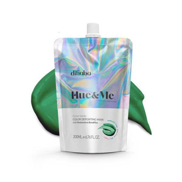 DIFIABA Hue&Me Green Verde Color Depositing Mask 200 ml EFEKTA KRĀSAS