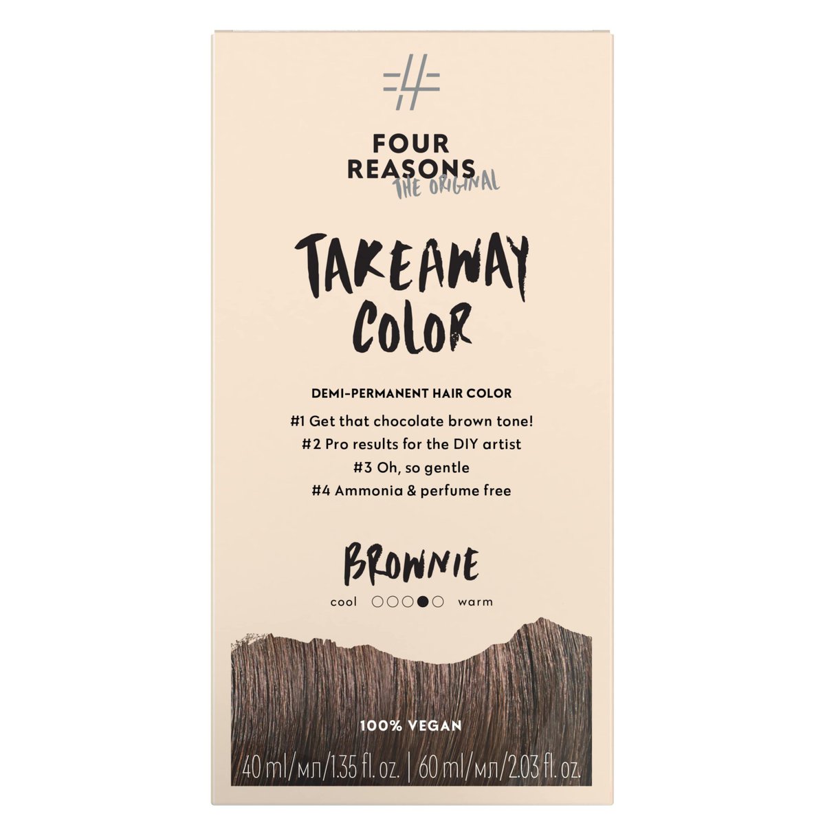 FOUR REASONS Original Takeaway Demi-Permanent Color 5.35 Brownie 100 ml