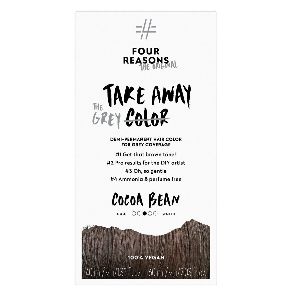 FOUR REASONS Original Takeaway Demi-Permanent Color 5.0 Cocoa Bean GC 100 ml